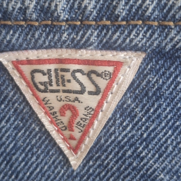 Vintage GUESS Denim Overalls - Classic Blue 90s Style Size 12 Summer - Picture 7 of 8